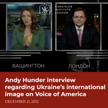 Andy Hunder interview regarding Ukraine’s international image on Voice of America