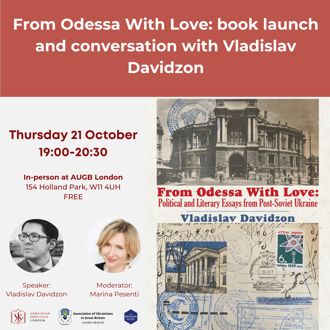 From Odessa With Love: book launch and conversation with Vladislav Davidzon